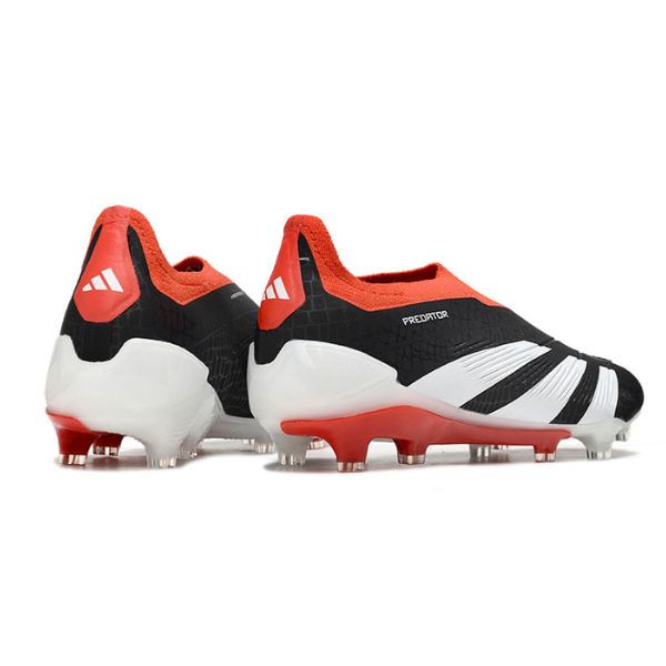 Adidas Predator 30 Elite Laceless Black White and Red FG