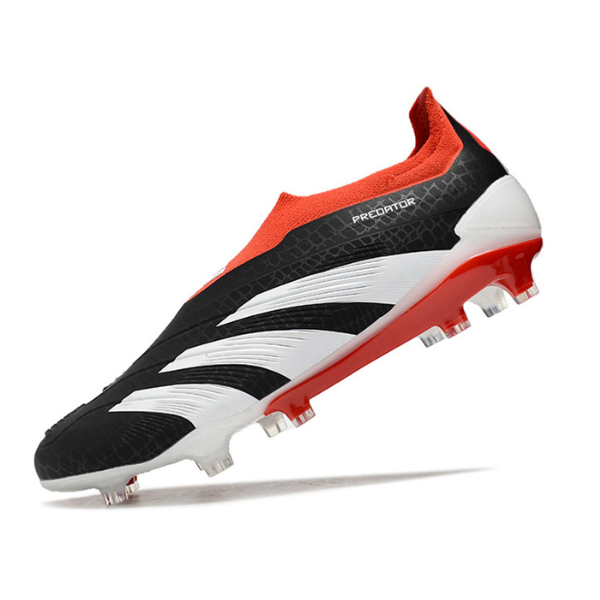 Adidas Predator 30 Elite Laceless Black White and Red FG