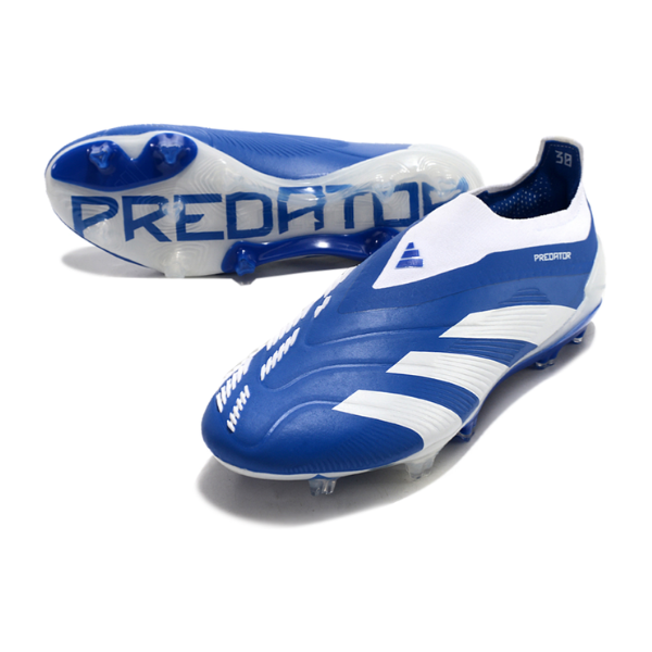 Adidas Predator 30 Elite Laceless Blue and White FG
