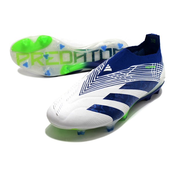 Adidas Predator 30 Elite Laceless White Blue and Green FG
