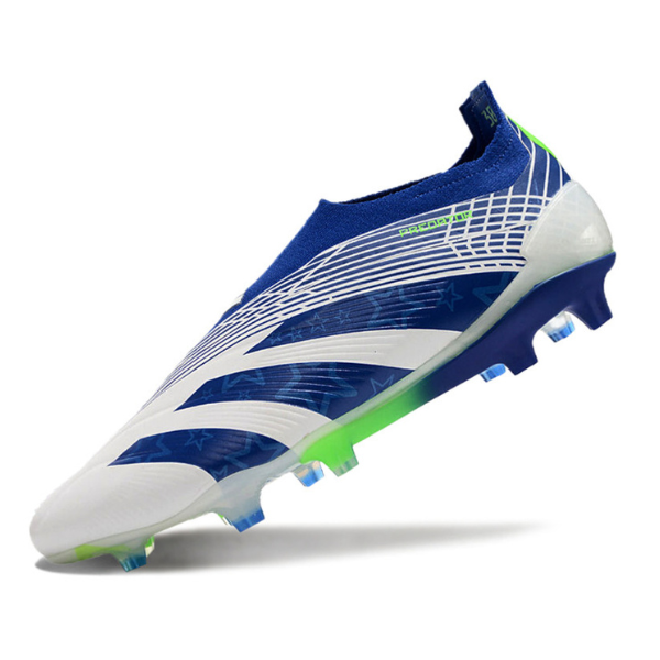 Adidas Predator 30 Elite Laceless White Blue and Green FG