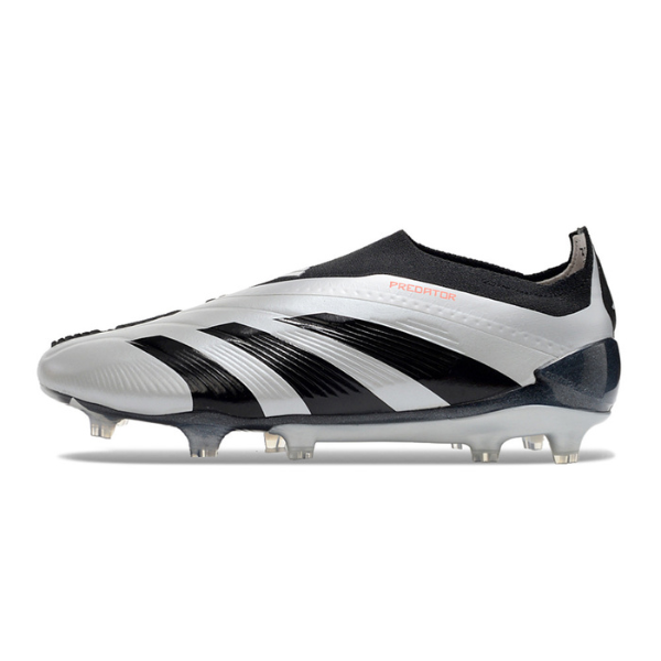 Adidas Predator 30 Elite Laceless Silver and Black FG