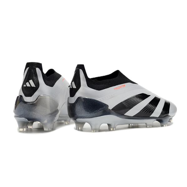Adidas Predator 30 Elite Laceless Silver and Black FG