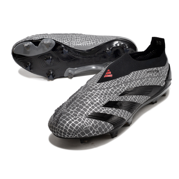 Adidas Predator 30 Elite Laceless Gray and Black FG