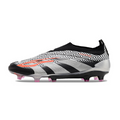 Adidas Predator 30 Elite Laceless Black White and Gray FG