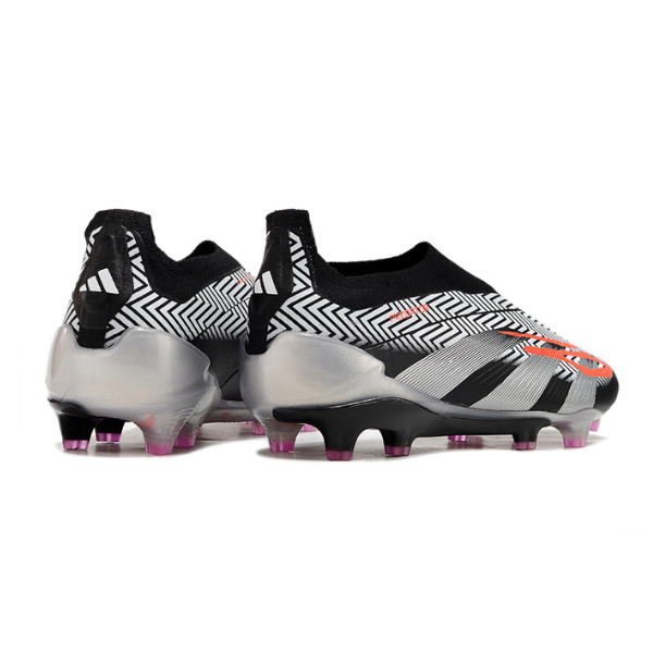 Adidas Predator 30 Elite Laceless Black White and Gray FG