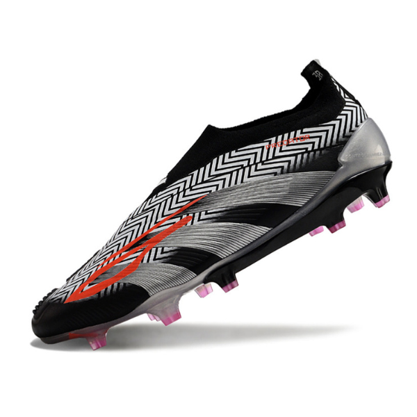 Adidas Predator 30 Elite Laceless Black White and Gray FG