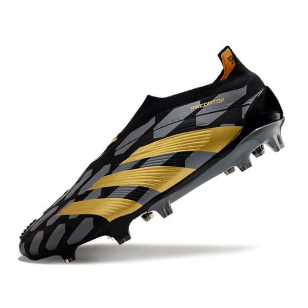 Adidas Predator 30 Elite Laceless Black Gray and Gold FG