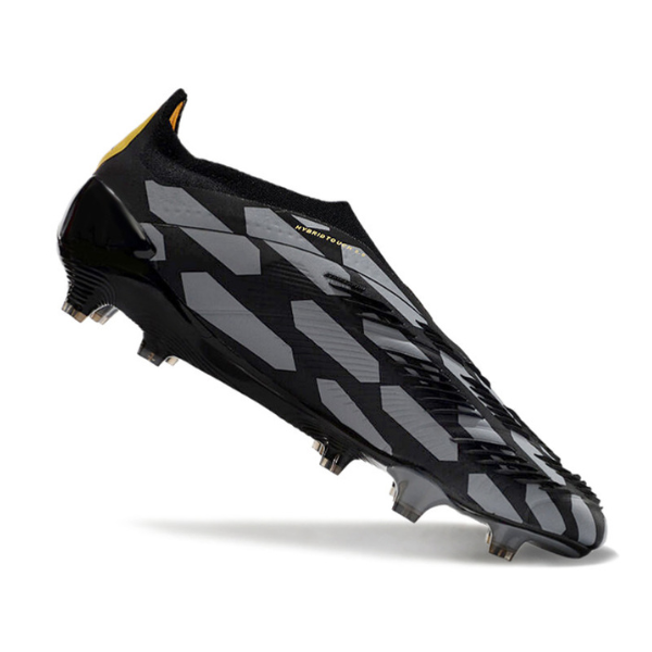 Adidas Predator 30 Elite Laceless Black Gray and Gold FG
