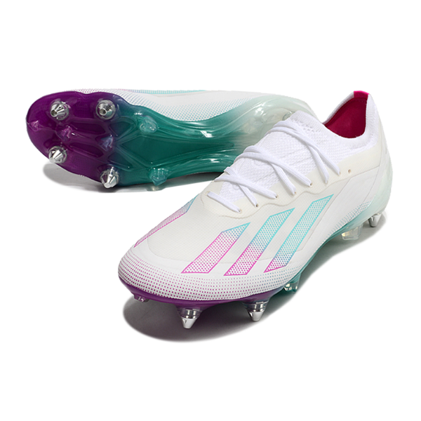 Adidas X Crazyfast1 White Purple and Blue SG