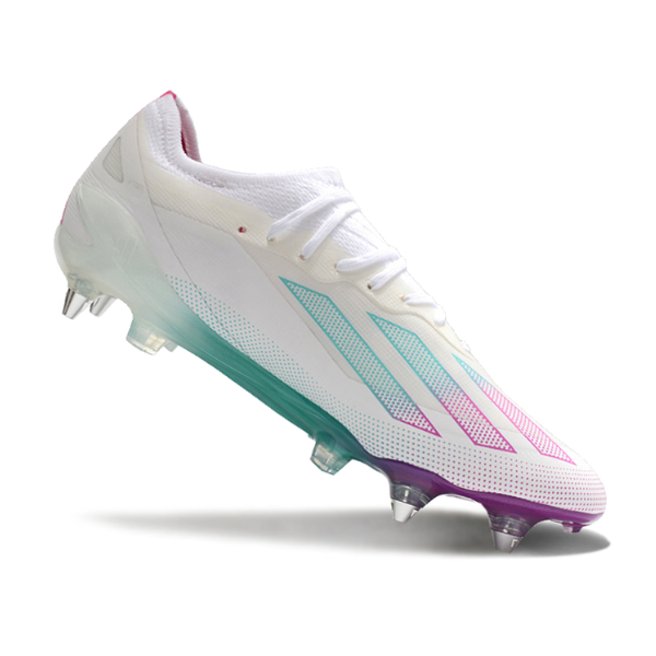 Adidas X Crazyfast1 White Purple and Blue SG
