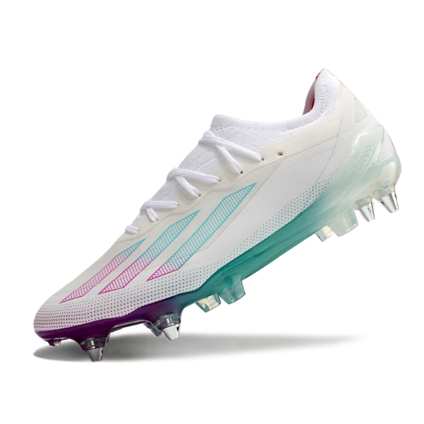 Adidas X Crazyfast1 White Purple and Blue SG
