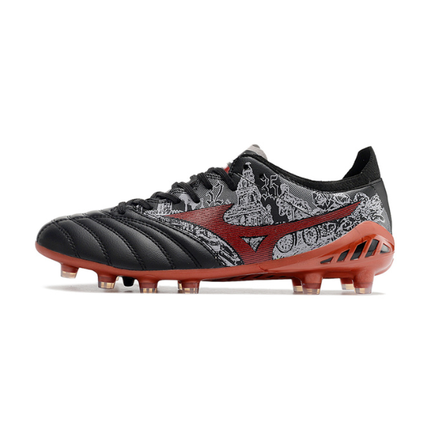 Mizuno Morelia Neo III Elite Sergio Ramos Black Gray and Red FG