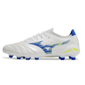 Mizuno Morelia Neo IV Elite White Blue and Yellow FG