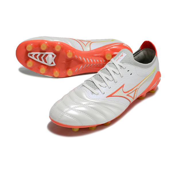 Mizuno Morelia Neo IV Elite White Orange and Yellow FG