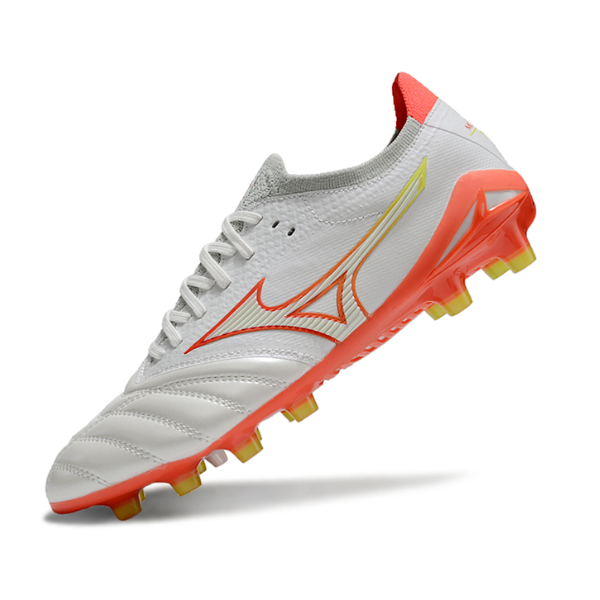 Mizuno Morelia Neo IV Elite White Orange and Yellow FG