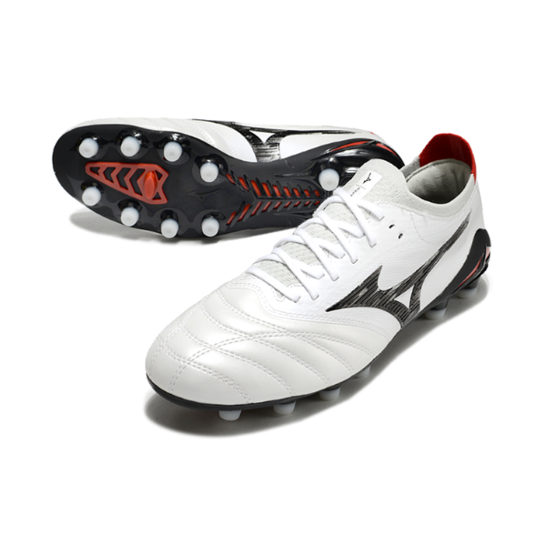Mizuno Morelia Neo IV Elite White Black and Red FG