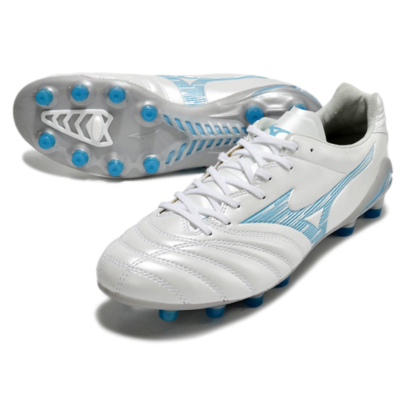 Mizuno Morelia Neo IV Pro White and Light Blue FG