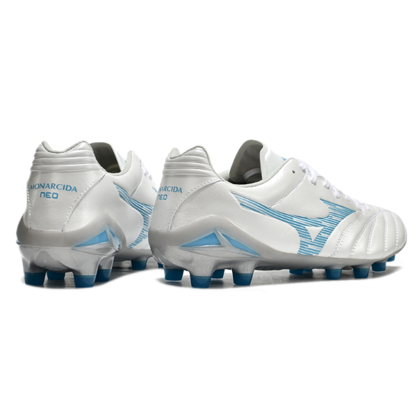Mizuno Morelia Neo IV Pro White and Light Blue FG