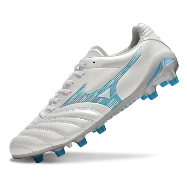 Mizuno Morelia Neo IV Pro White and Light Blue FG