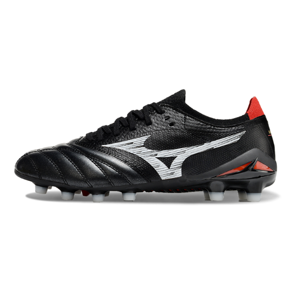 Mizuno Morelia Neo IV Elite Black White and Red FG