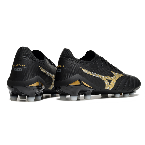 Mizuno Morelia Neo IV Elite Black and Gold FG