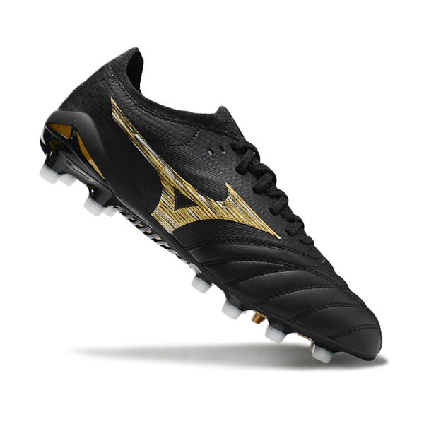 Mizuno Morelia Neo IV Elite Black and Gold FG