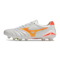 Mizuno Morelia Neo IV Pro White Orange and Yellow FG