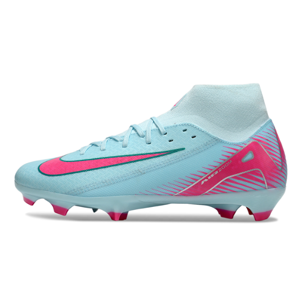 Nike Air Zoom Mercurial Superfly 10 Academy Light Blue and Pink FG