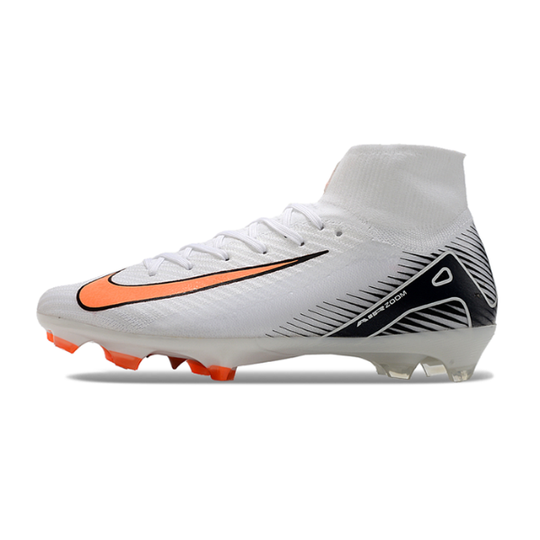 Nike Air Zoom Mercurial Superfly 10 Elite White Black and Orange FG