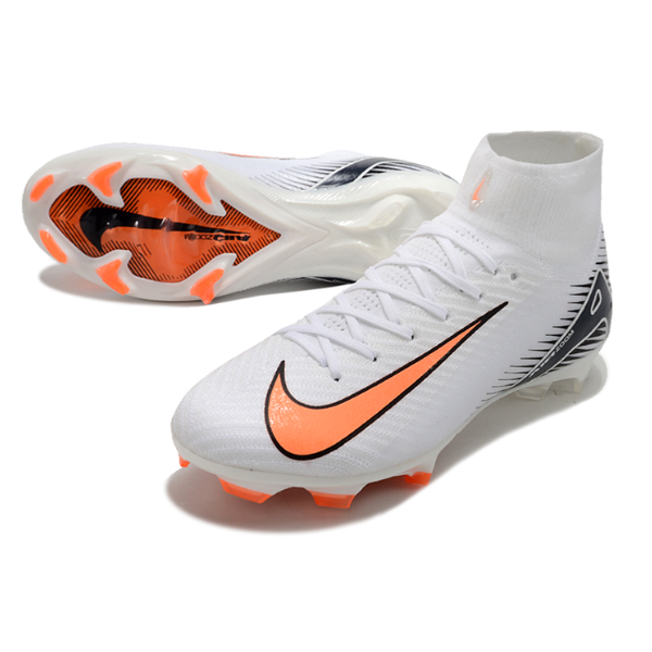 Nike Air Zoom Mercurial Superfly 10 Elite White Black and Orange FG