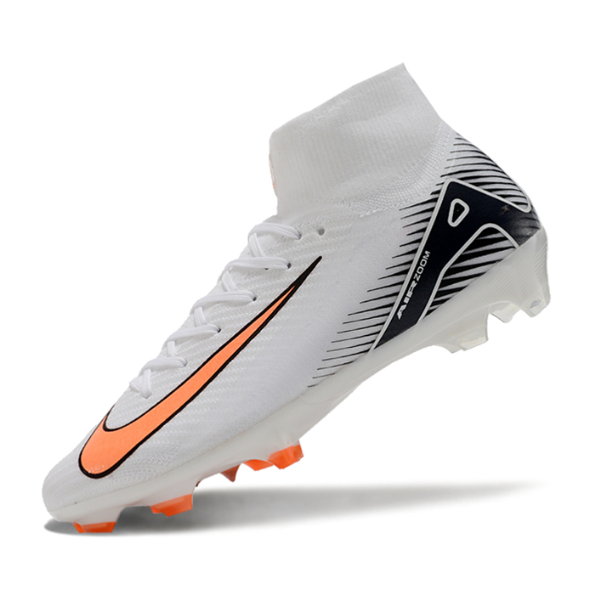 Nike Air Zoom Mercurial Superfly 10 Elite White Black and Orange FG