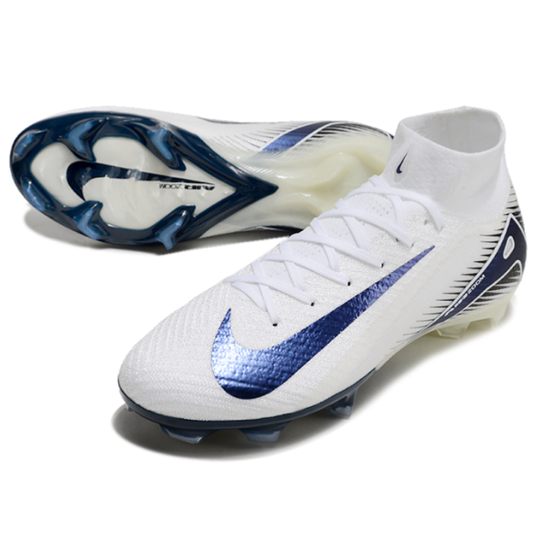 Nike Air Zoom Mercurial Superfly 10 Elite White and Blue FG
