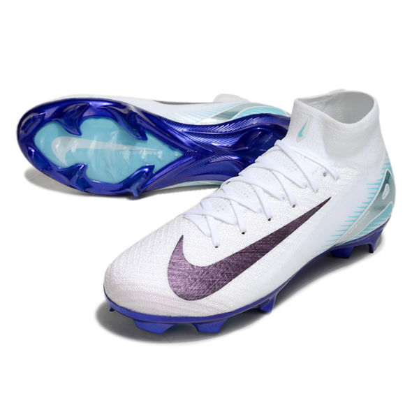 Nike Air Zoom Mercurial Superfly 10 Elite White and Blue FG