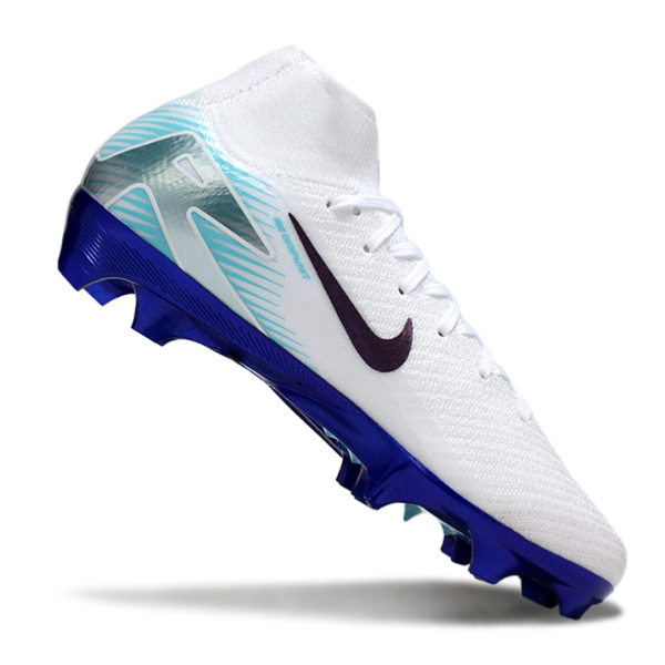 Nike Air Zoom Mercurial Superfly 10 Elite White and Blue FG