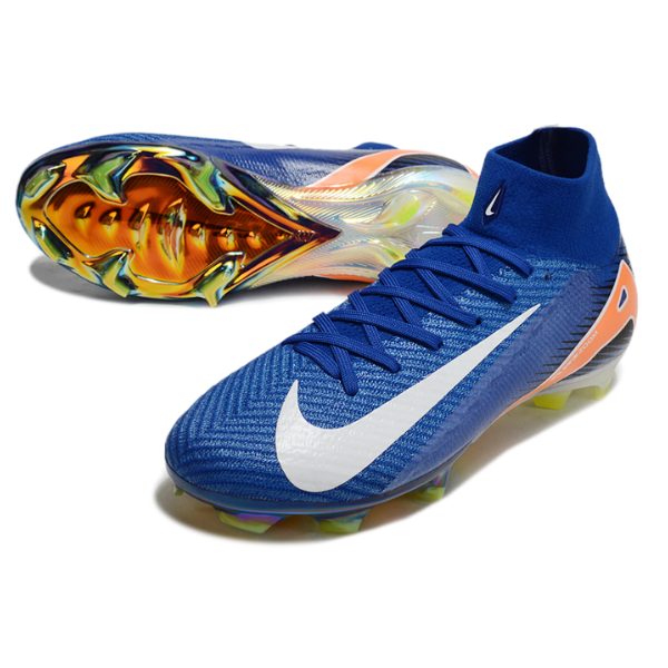 Nike Air Zoom Mercurial Superfly 10 Elite Blue White and Orange FG