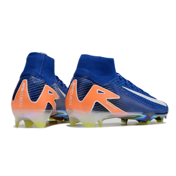 Nike Air Zoom Mercurial Superfly 10 Elite Blue White and Orange FG
