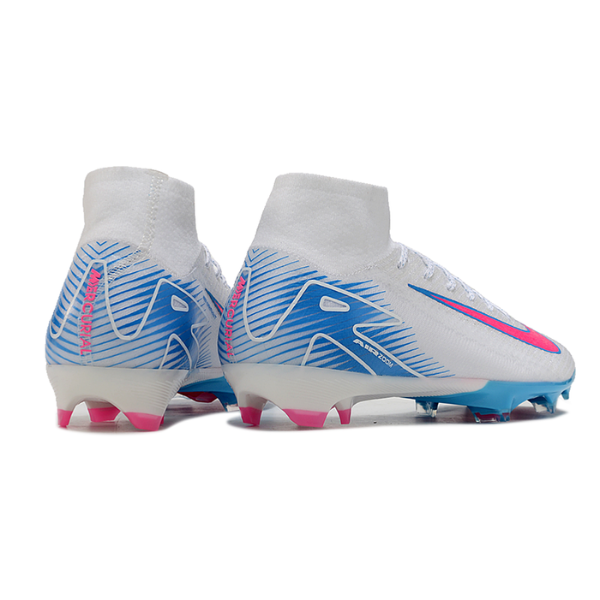 Nike Air Zoom Mercurial Superfly 10 Elite White Pink and Blue FG