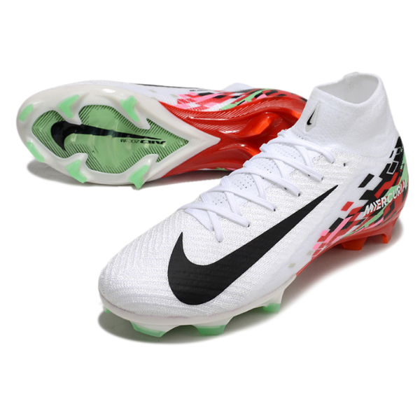 Nike Air Zoom Mercurial Superfly 10 Elite White Red and Black FG