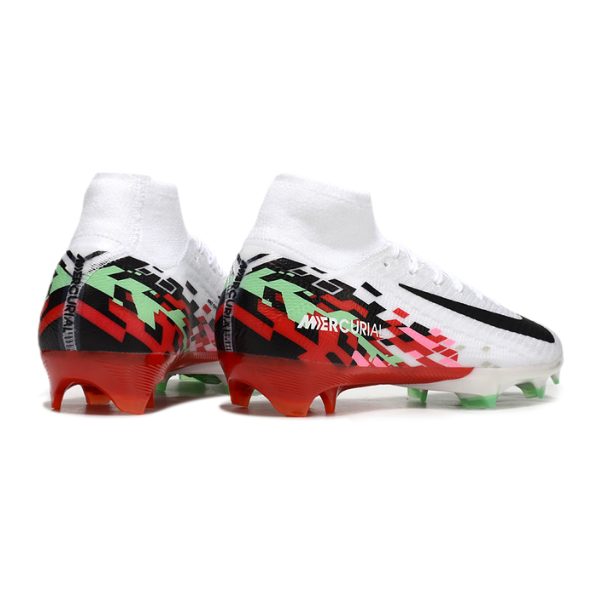 Nike Air Zoom Mercurial Superfly 10 Elite White Red and Black FG