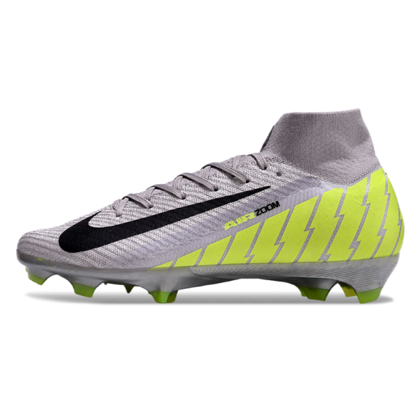 Nike Air Zoom Mercurial Superfly 10 Elite Gray and Green FG