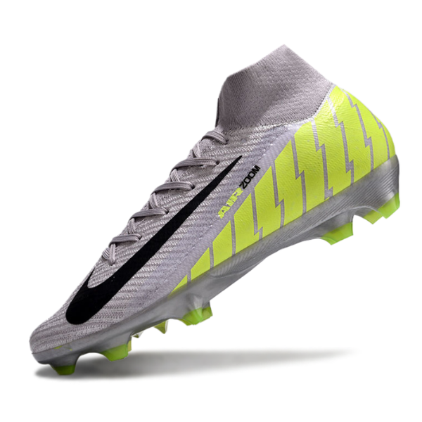 Nike Air Zoom Mercurial Superfly 10 Elite Gray and Green FG
