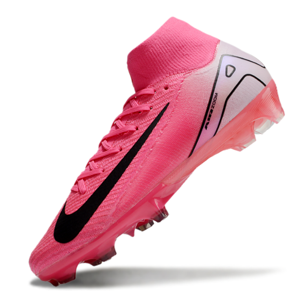 Nike Air Zoom Mercurial Superfly 10 Elite Pink and White FG