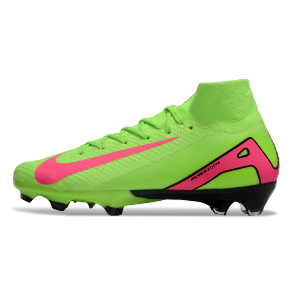 Nike Air Zoom Mercurial Superfly 10 Elite Green and Pink FG