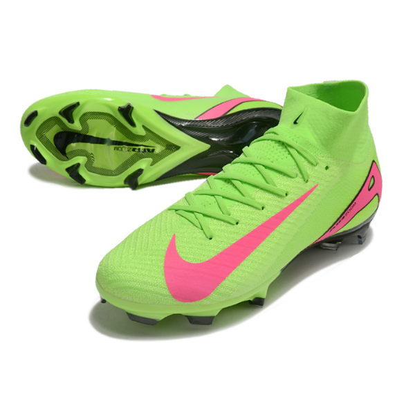 Nike Air Zoom Mercurial Superfly 10 Elite Green and Pink FG