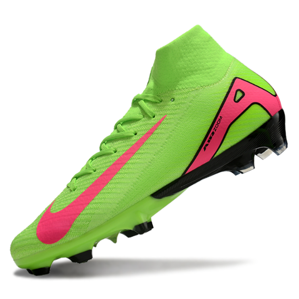 Nike Air Zoom Mercurial Superfly 10 Elite Green and Pink FG