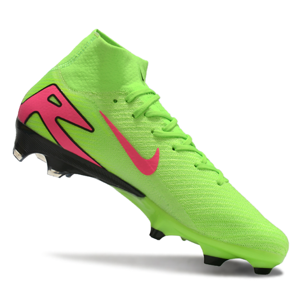 Nike Air Zoom Mercurial Superfly 10 Elite Green and Pink FG