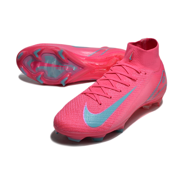 Nike Air Zoom Mercurial Superfly 10 Elite Pink and Light Blue FG