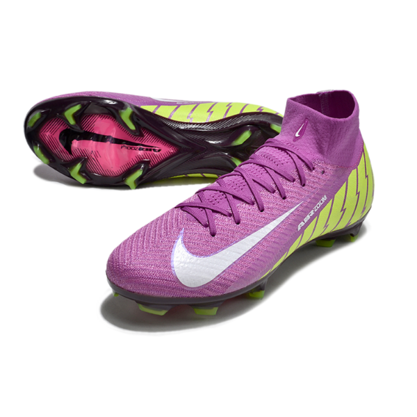 Nike Air Zoom Mercurial Superfly 10 Elite Purple and Green FG