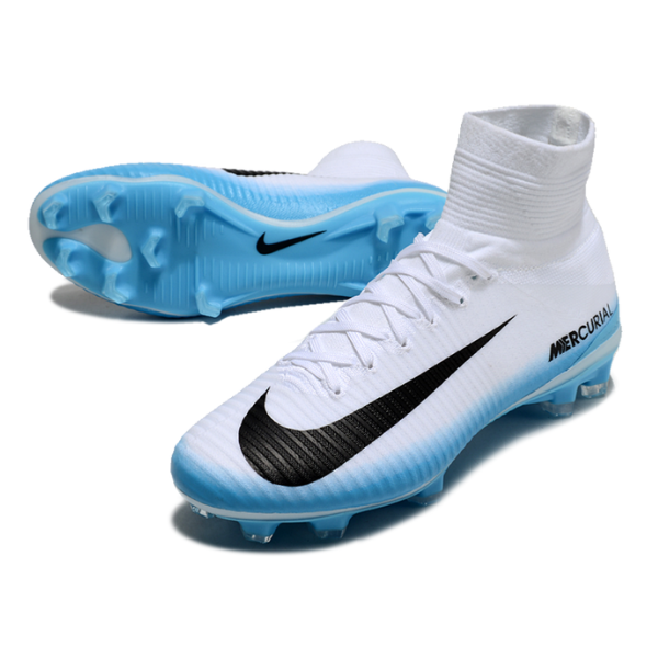 Nike Mercurial Superfly 5 Elite White and Light Blue FG